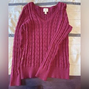 Maroon size M sweater. Fitted style St. John’s bay